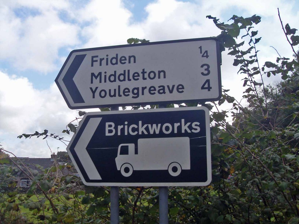 Road sign pointing to the village of 'Youlgreave''