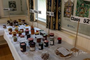 selection of jams and other preserves in pots